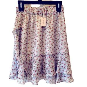 NWT Prima Skirt MIDI FLOWER PRINT lined skirt SZ XS